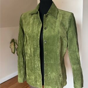 Caslon Olive Leather Jacket